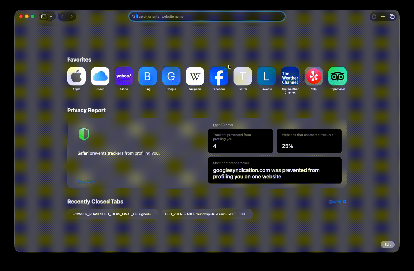 PhaseShift reading /etc/passwd from Safari Technology Preview.